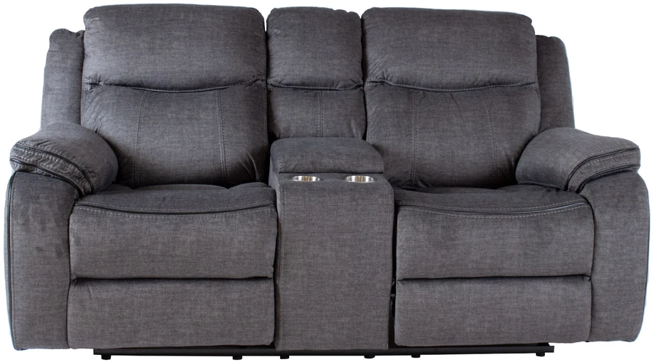 Fotelis Home4You Atlošas sofa GENTRY 2-vietė su rankiniu mechanizmu, pilka