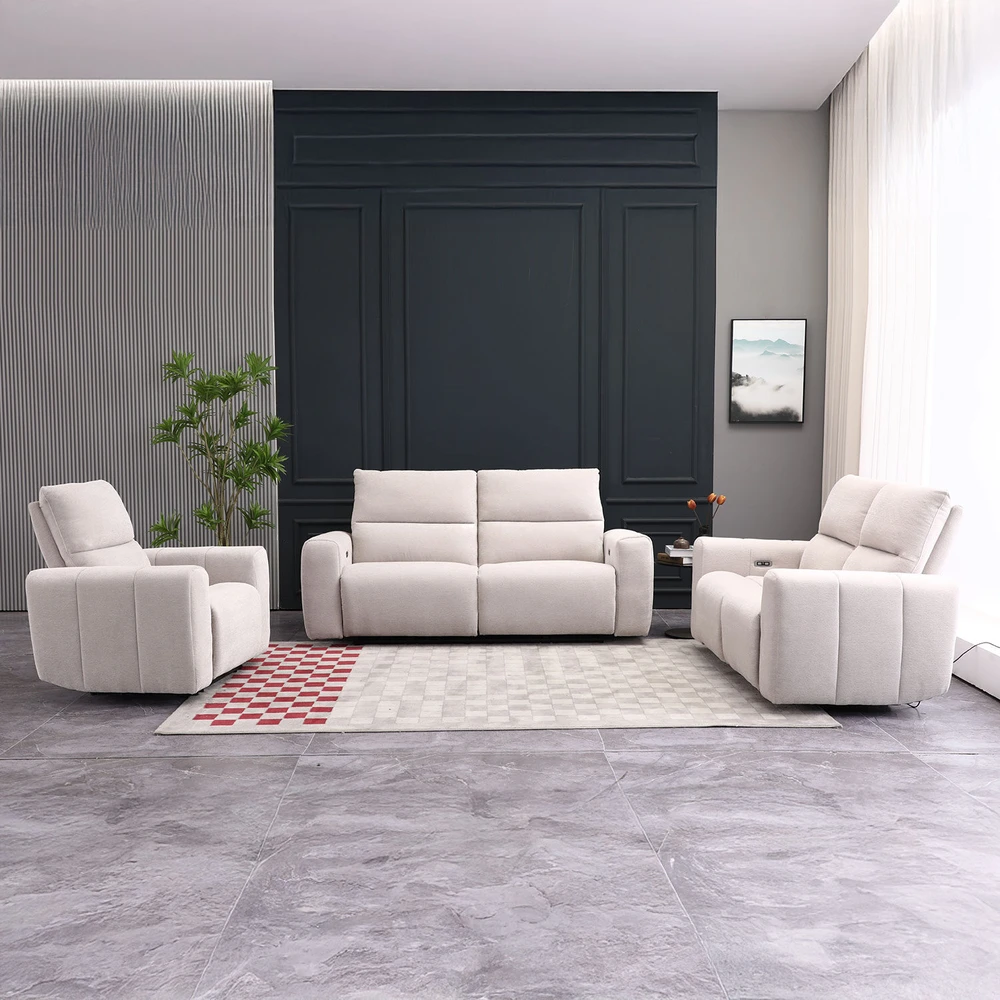 Home4You Fotelis-reglaineris MATIAS Šviesiai smėlio