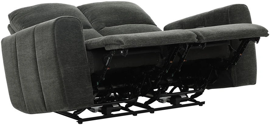 Home4You Dvivietė atlošiama sofa MATIAS su elektriniu mechanizmu, pilka