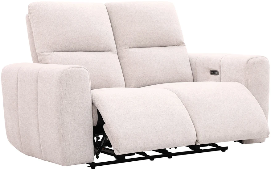 Home4You Dvivietė sofa MATIAS su elektriniu mechanizmu, šviesiai smėlio spalvos