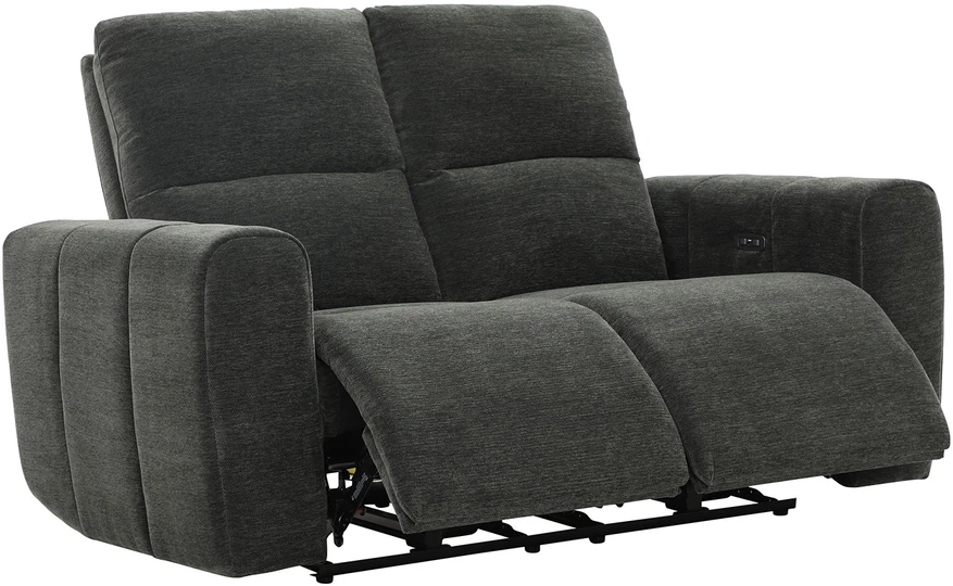 Home4You Dvivietė atlošiama sofa MATIAS su elektriniu mechanizmu, pilka