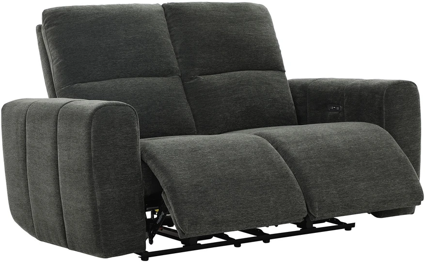 Home4You Dvivietė atlošiama sofa MATIAS su elektriniu mechanizmu, pilka