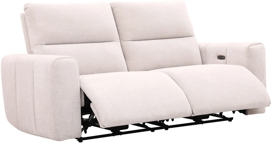 Home4You Trivietė atlošiama sofa MATIAS su elektriniu mechanizmu, šviesiai smėlio spalvos