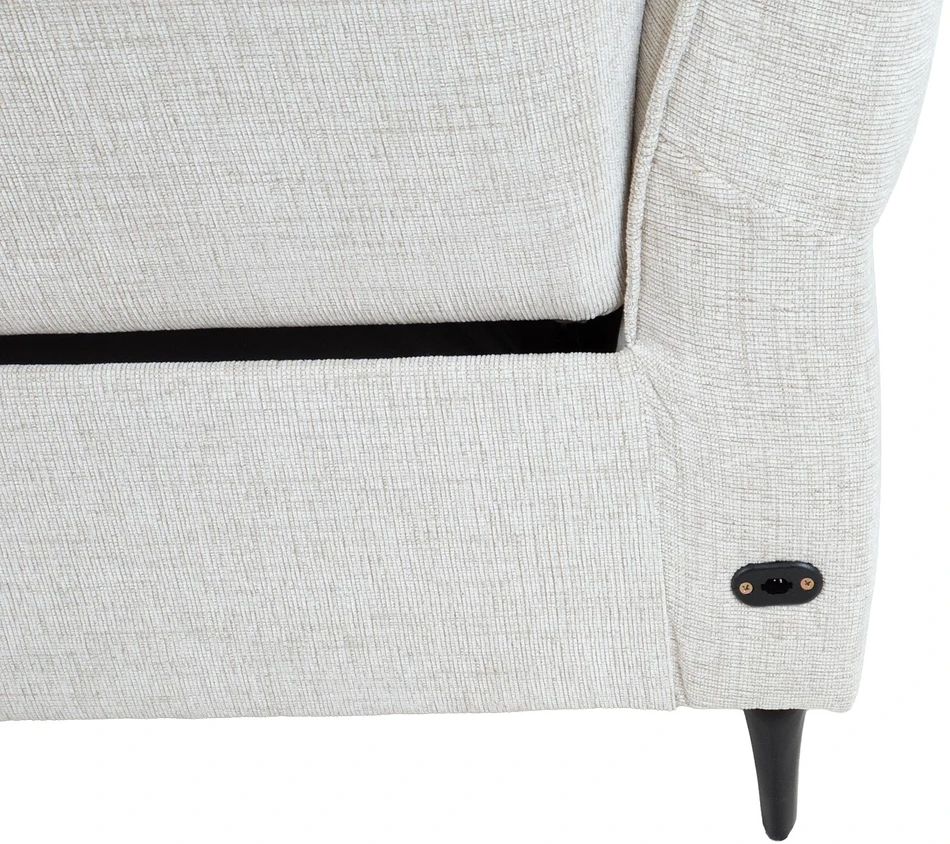 Home4You Trivietė atlošiama sofa MIAMI su elektriniu mechanizmu, šviesiai smėlio spalvos