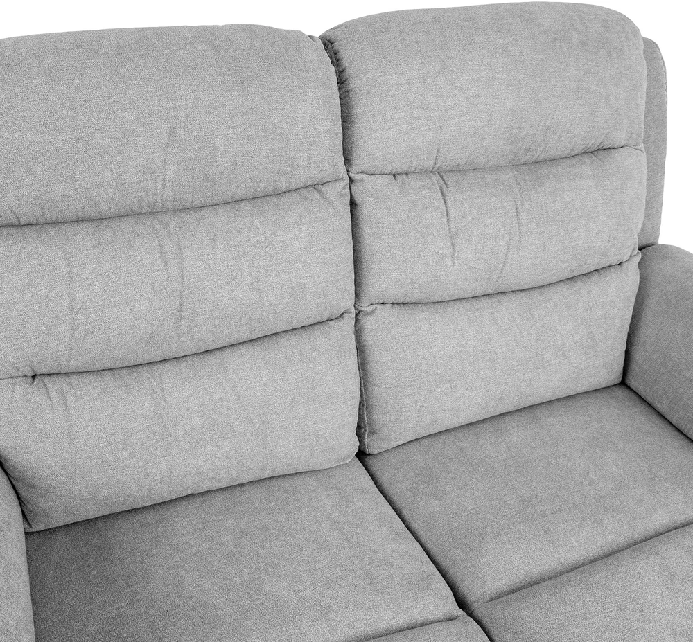 Home4You Dvivietė atlošiama sofa MIMI su elektriniu mechanizmu, šviesiai pilka