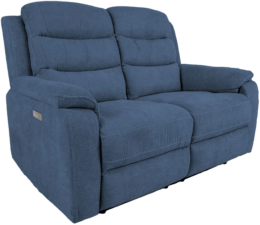Home4You Mėlyna Recliner sofa MIMI 2-seater with electric mechanism, mėlynas