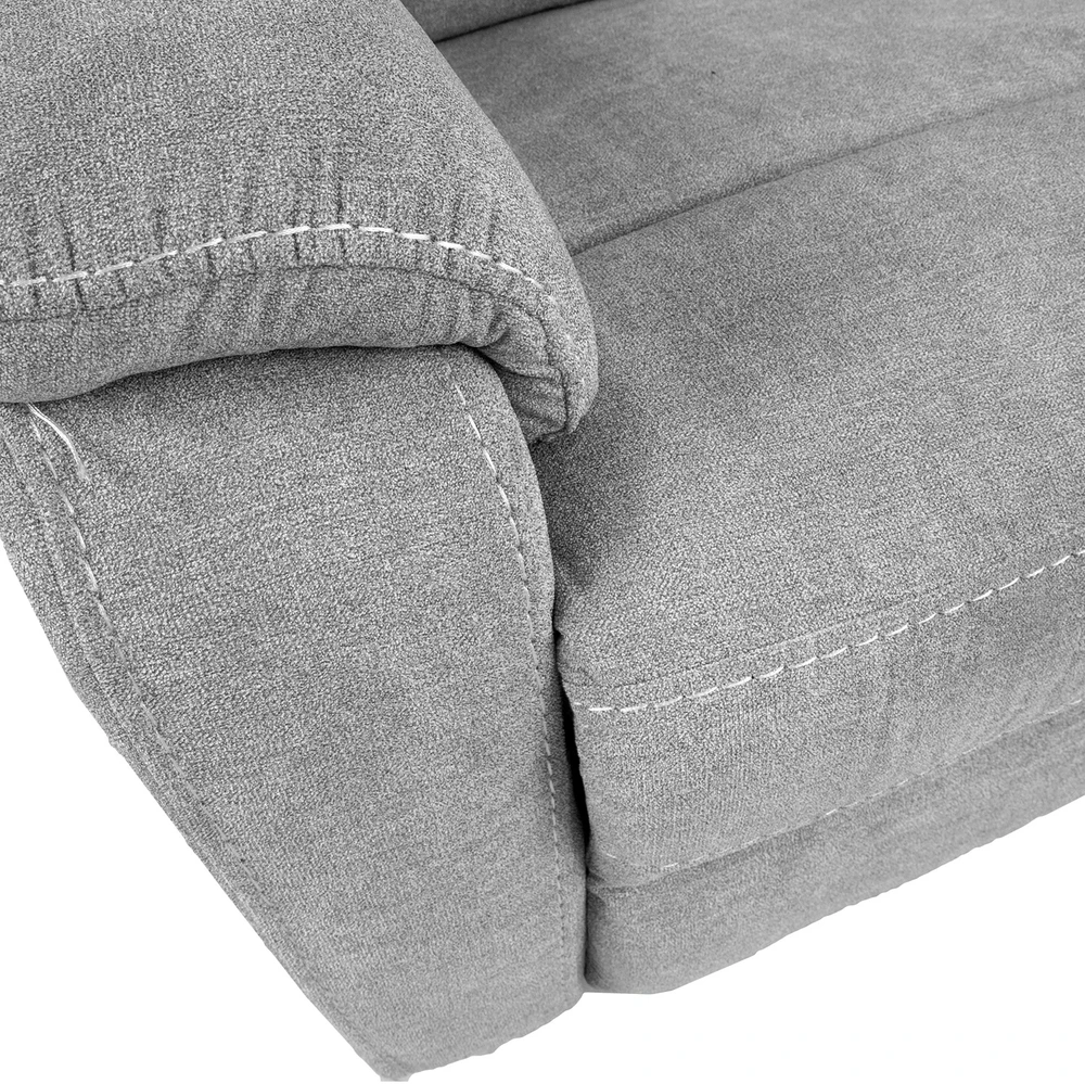Home4You Dvivietė atlošiama sofa MIMI su elektriniu mechanizmu, šviesiai pilka