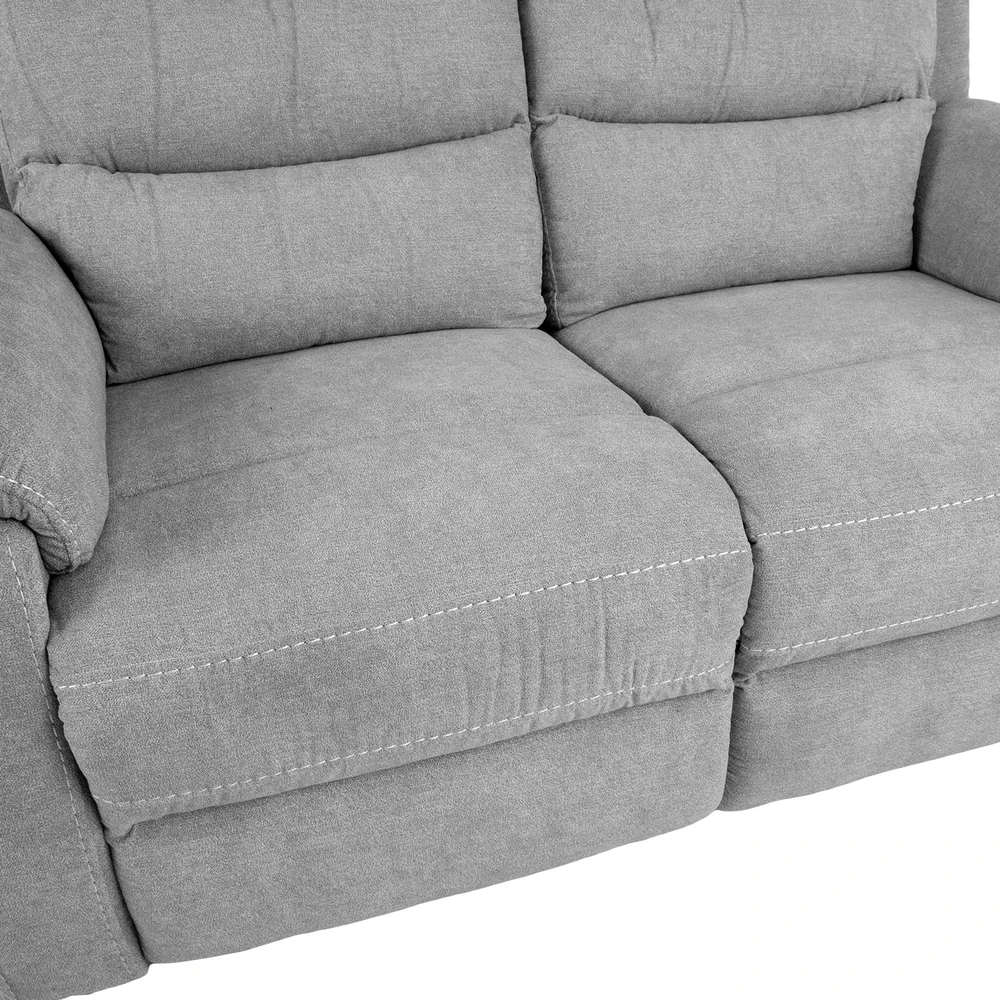 Home4You Dvivietė atlošiama sofa MIMI su elektriniu mechanizmu, šviesiai pilka