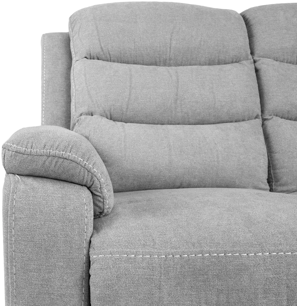 Home4You Dvivietė atlošiama sofa MIMI su elektriniu mechanizmu, šviesiai pilka