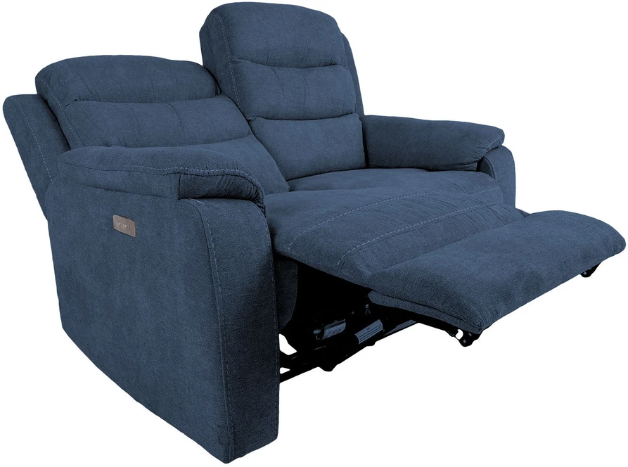 Sofa Home4You Mėlynas MIMI 2-viečių atlošiamas fotelis su elektriniu mechanizmu