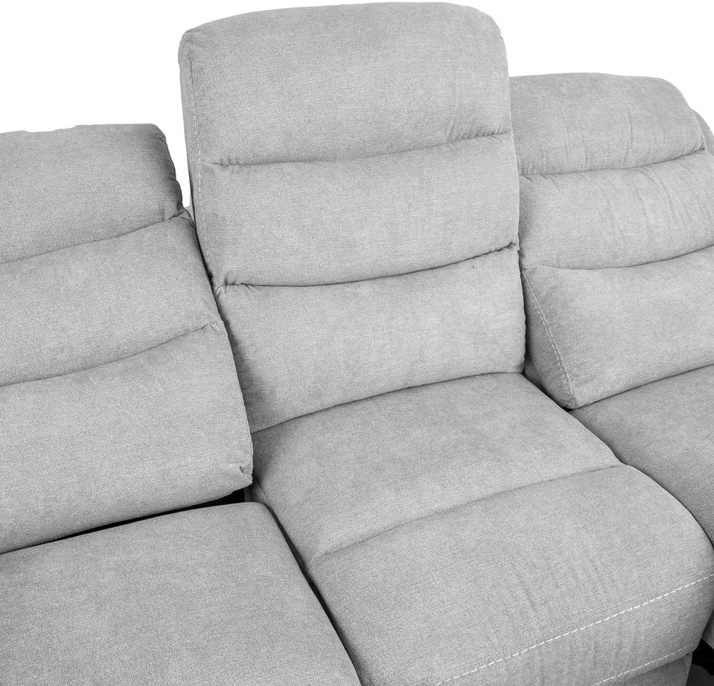 Home4You Trivietė atlošiama sofa MIMI su elektriniu mechanizmu, šviesiai pilka