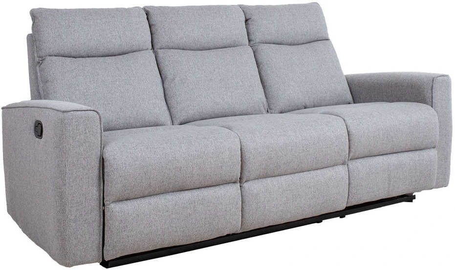 Sofa Home4You Elektrinis reglaineris MORA, 3-vietis, pilkas