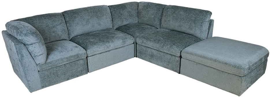 Home4You Modulinė sofa „SAMOA“, 5 dalių, vandenyno žalios spalvos