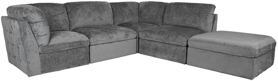 Home4You Modulinė sofa „SAMOA“, 5 dalių, pilka