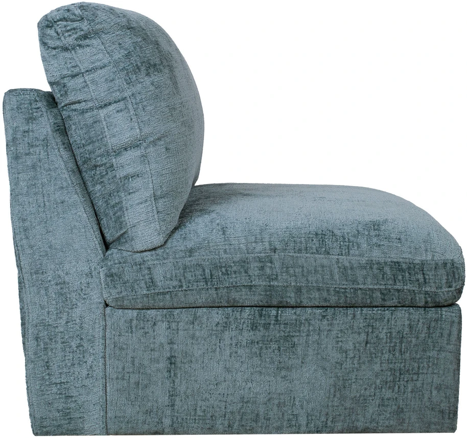 Fotelis Home4You Modulinė sofa „SAMOA“ – vienvietė sekcija be porankių, vandenyno žalios spalvos