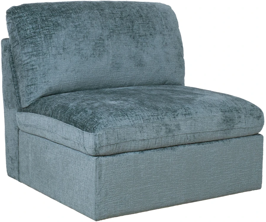 Fotelis Home4You Modulinė sofa „SAMOA“ – vienvietė sekcija be porankių, vandenyno žalios spalvos
