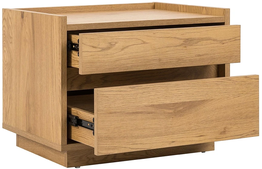 Home4You Nightstand SACHA 50x40xH40cm, melamine with oak decor