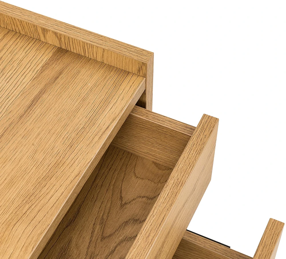 Home4You Nightstand SACHA 50x40xH40cm, melamine with oak decor