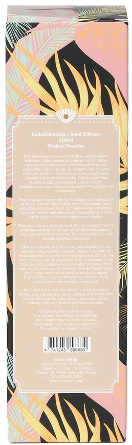 Lova Home4You Aromatinis difuzorius „PURE BOTANICS“ 100 ml, „Tropical Paradise“