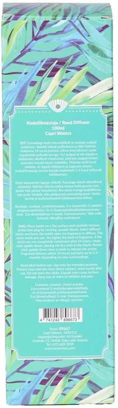 Lova Home4You Aromatinis difuzorius „PURE BOTANICS“ 100 ml, „Capri Waters“