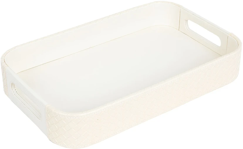 Home4You Dėklas WILMA 41,5×26,5x6 cm, baltas