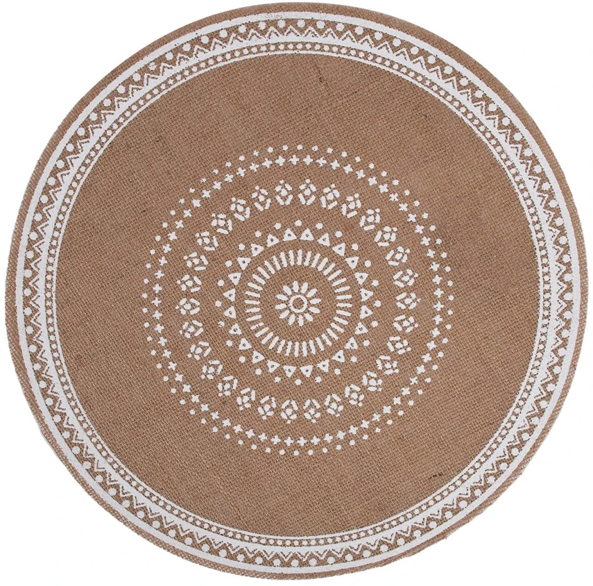 Home4You Padėkliukas SUN D38cm, baltas raštas, mišinys