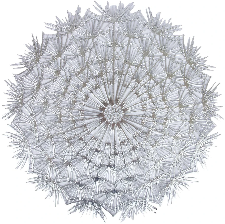 Home4You Kilimėlis DANDELION D38cm, sidabrinis