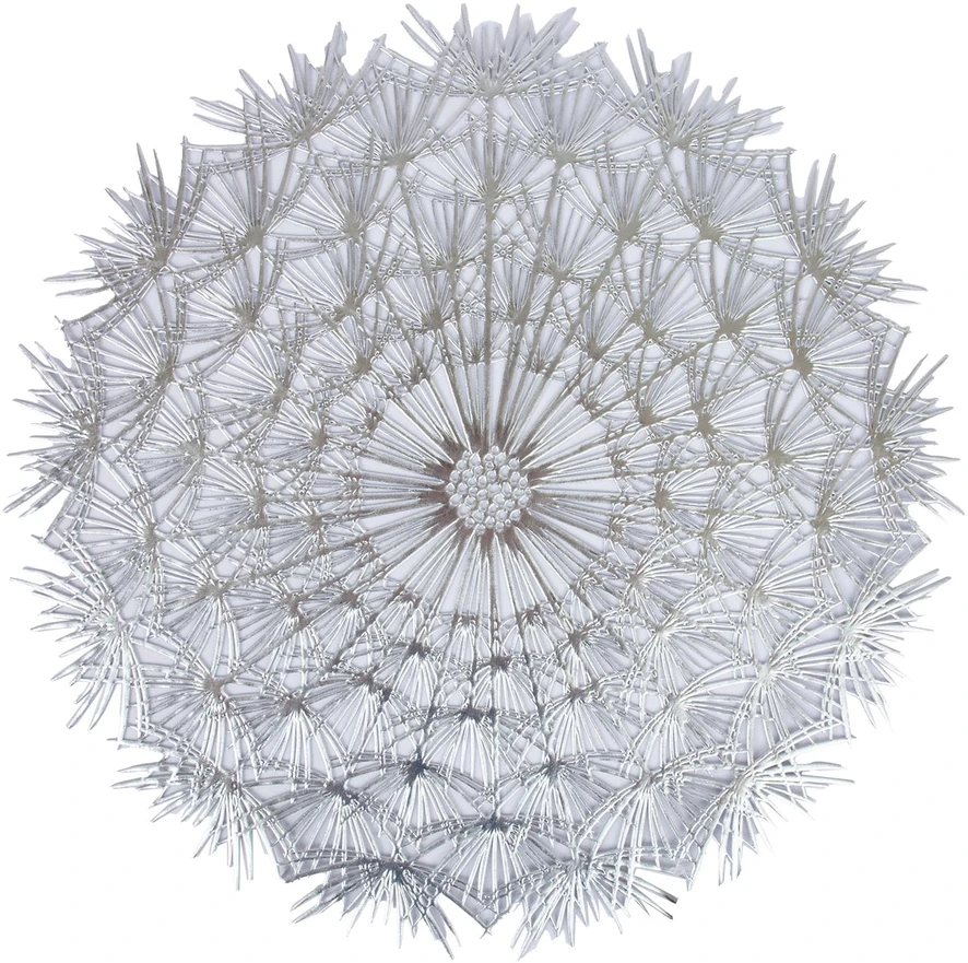 Home4You Kilimėlis DANDELION D38cm, sidabrinis