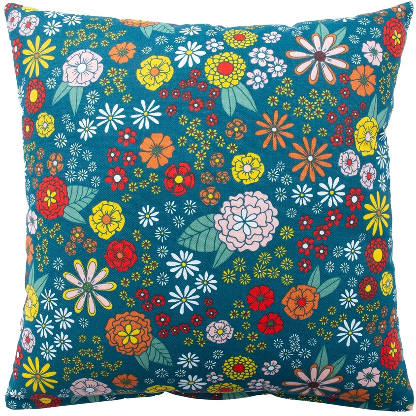 Home4You Pagalvė HOLLY 45x45cm, žydinčios gėlės