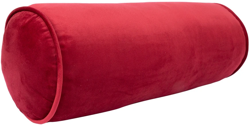 Home4You Pagalvės ritinys VELVET D18x50cm, bordo spalvos