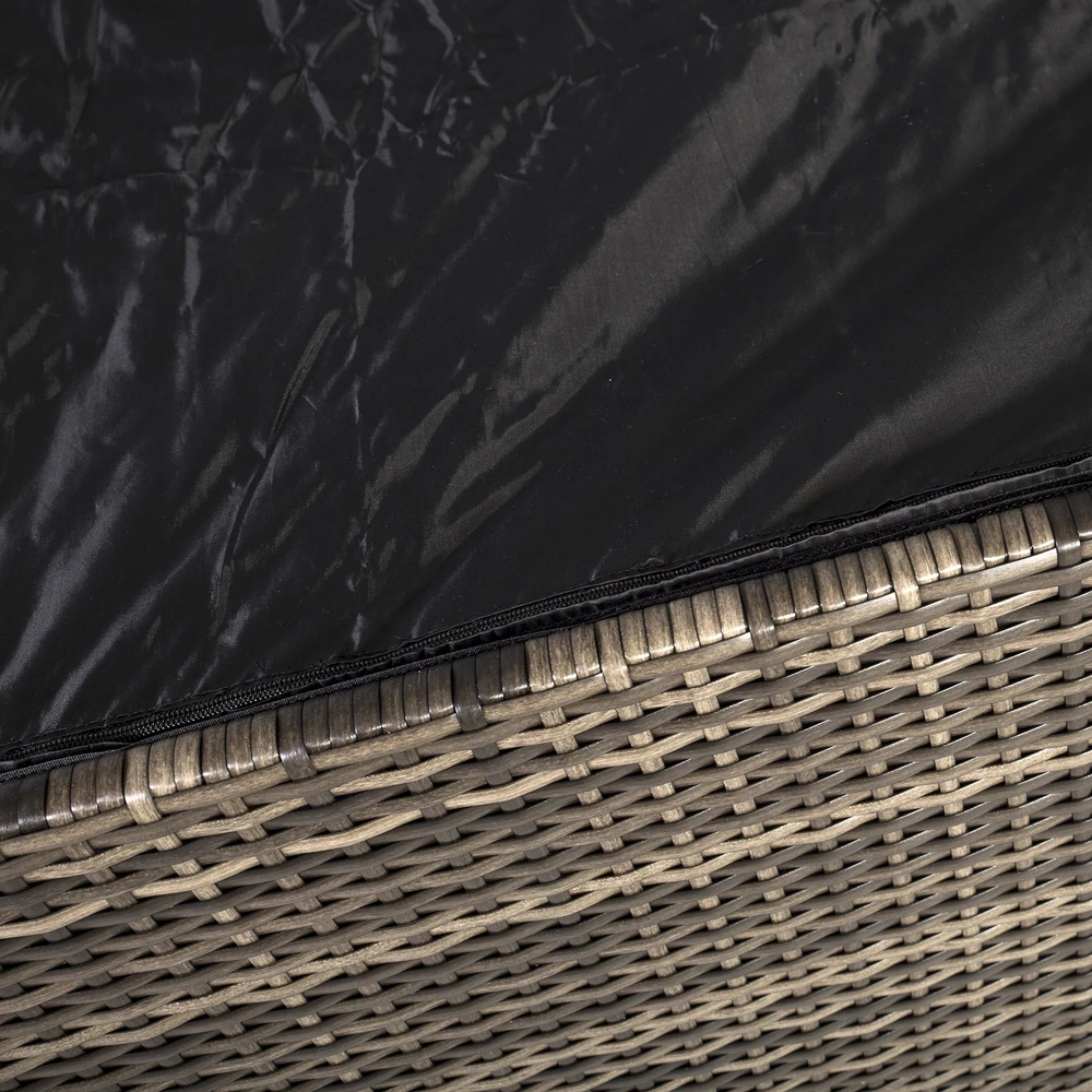 Home4You Dėžė pagalvėlėms WICKER 140x80x65cm, rėmas: plienas su sintetine vytele, spalva: tamsiai ruda