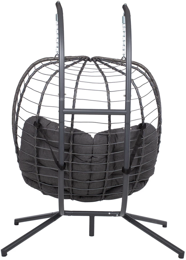 Home4You Supamasis krėslas FINSE 2 vietų 157x110xH196cm Tamsiai pilka