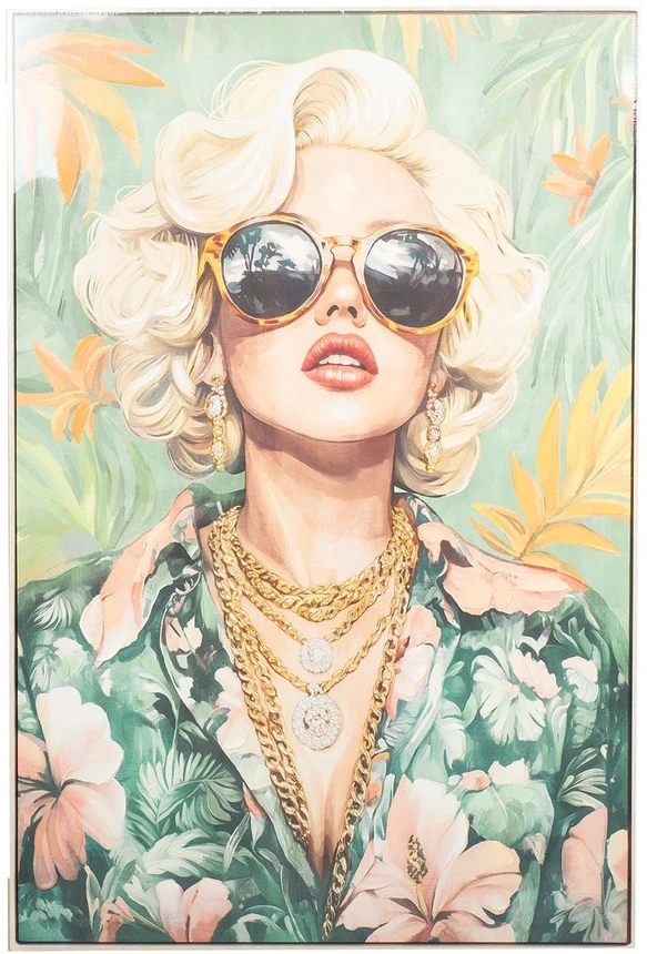 Home4You Paveikslas su rėmu „FAMOUS“, 82,5 × 122,5 cm, „Marilyn“