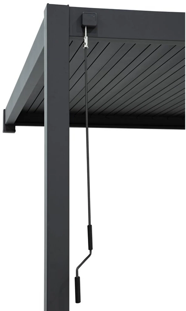 Home4You Pavėsinė MIRADOR-111 3012.5x3927x2508 cm tamsiai pilkas aliuminis
