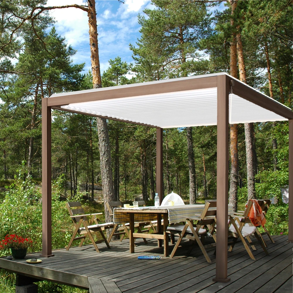 Home4You Pavėsinė MIRADOR-111 3x4m Šviesios medienos imitacija