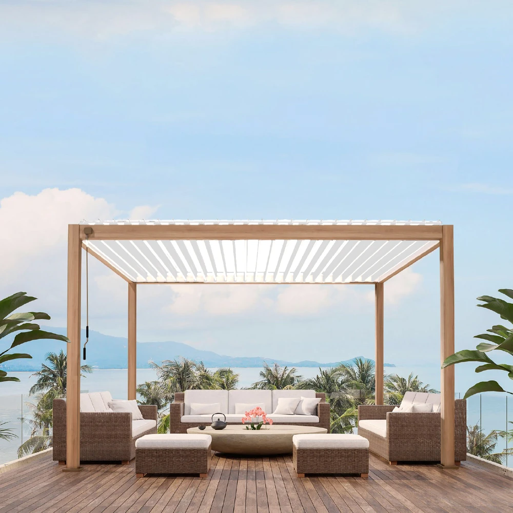 Home4You Pavėsinė MIRADOR-111 3x4m Šviesios medienos imitacija