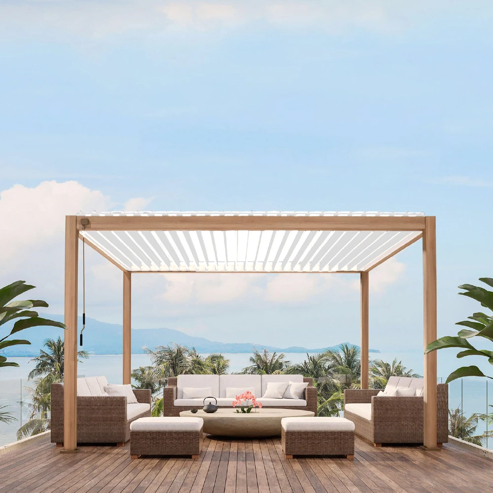 Home4You Pavėsinė MIRADOR-111 3x4m Šviesios medienos imitacija