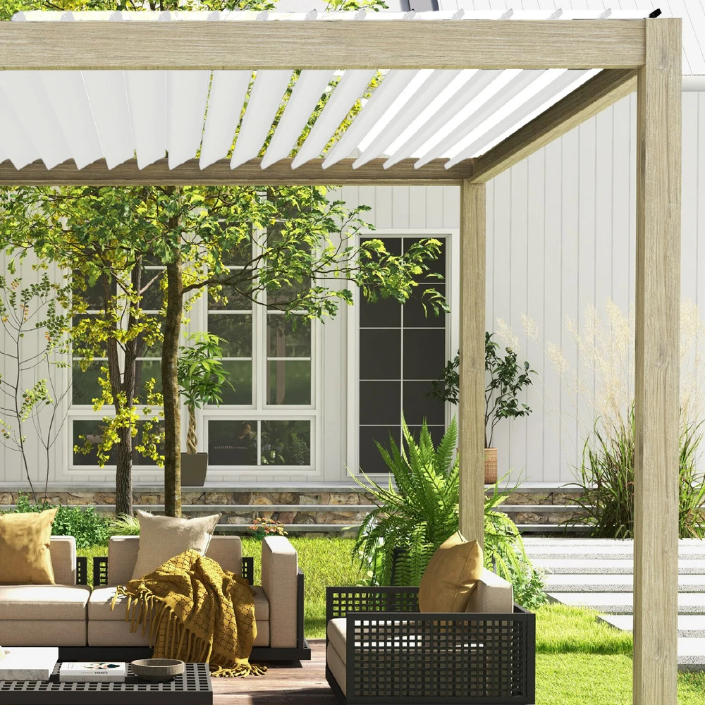 Home4You Pavėsinė MIRADOR-111 3x4m Šviesios medienos imitacija