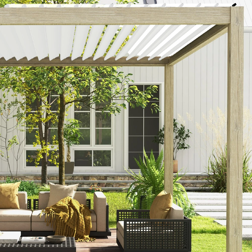 Home4You Pavėsinė MIRADOR-111 3x4m Šviesios medienos imitacija