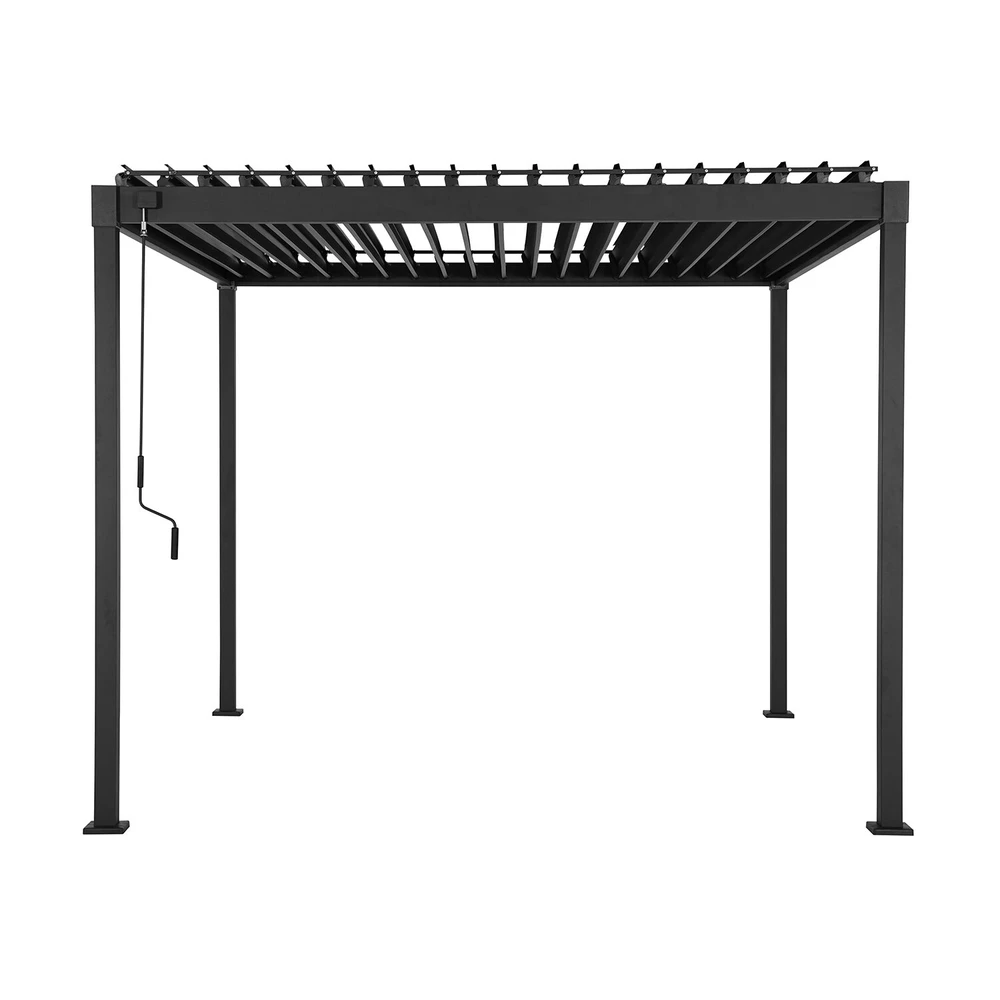 Home4You Pavėsinė MIRADOR-80 298.5x298.5x240 cm tamsiai pilkas plienas