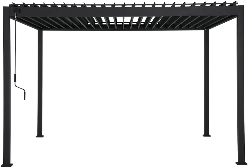 Home4You Pavėsinė MIRADOR-88 297.2x359.2x240.8 cm tamsiai pilkas aliuminis
