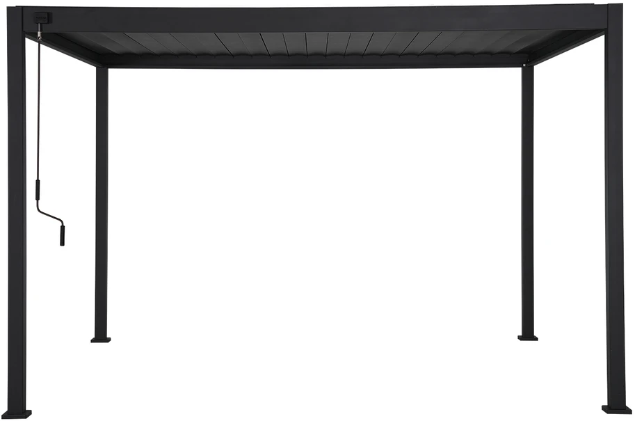 Home4You Pavėsinė MIRADOR-88 297.2x359.2x240.8 cm tamsiai pilkas aliuminis
