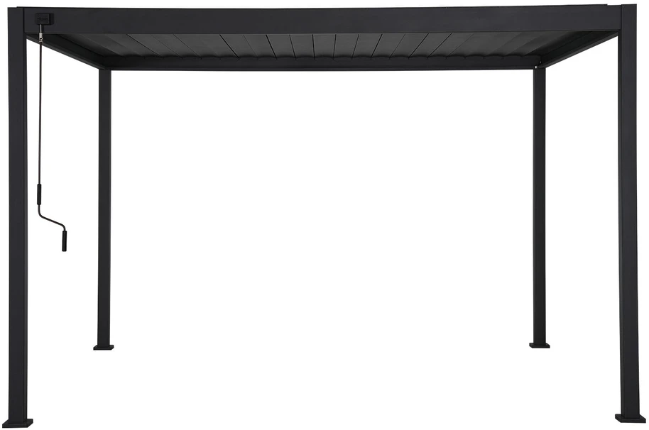 Home4You Pavėsinė MIRADOR-88 297.2x359.2x240.8 cm tamsiai pilkas aliuminis
