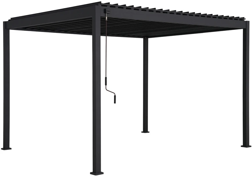 Home4You Pavėsinė MIRADOR-88 297.2x359.2x240.8 cm tamsiai pilkas aliuminis