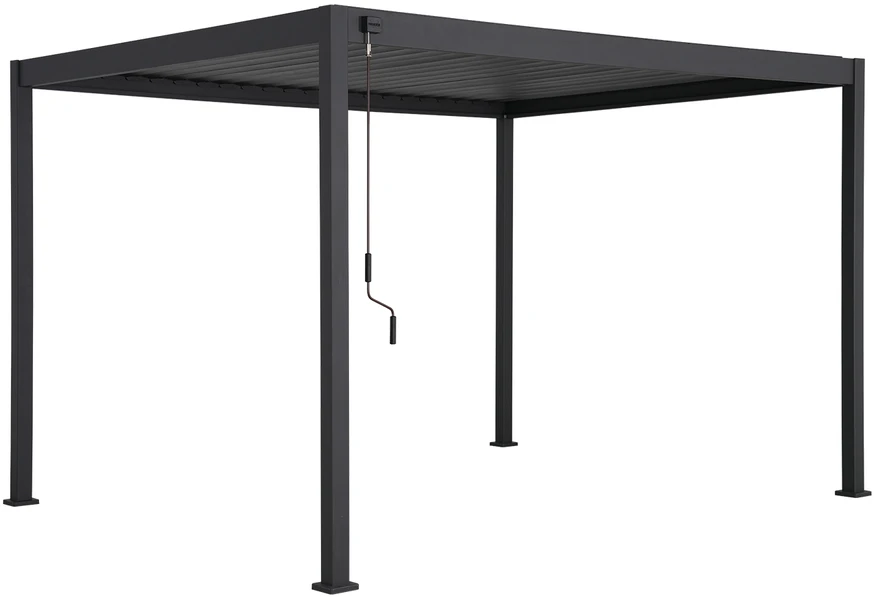 Home4You Pavėsinė MIRADOR-88 297.2x359.2x240.8 cm tamsiai pilkas aliuminis