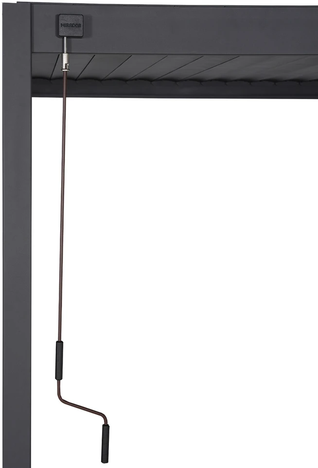 Home4You Pavėsinė MIRADOR-88 297.2x359.2x240.8 cm tamsiai pilkas aliuminis