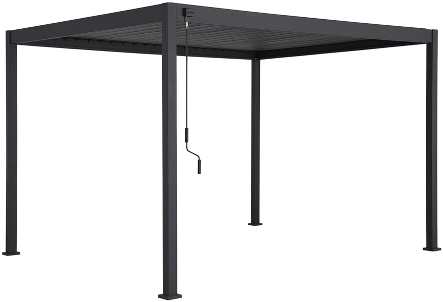 Home4You Pavėsinė MIRADOR-88 297.2x359.2x240.8 cm tamsiai pilkas aliuminis
