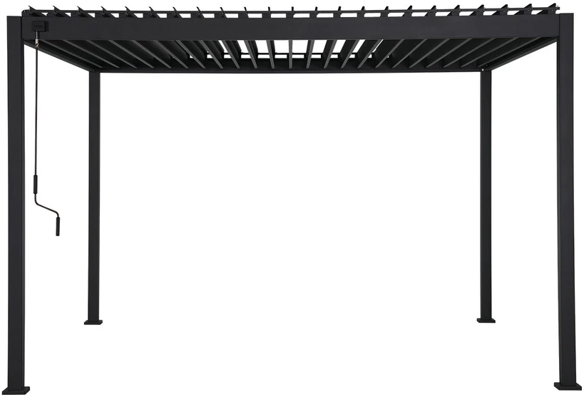 Home4You Pavėsinė MIRADOR-88 297.2x359.2x240.8 cm tamsiai pilkas aliuminis