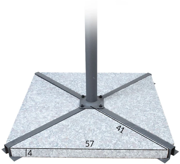 Home4You Parasol Akmenys skėčio pagrindui 4 vnt. / 34 kg, granitas