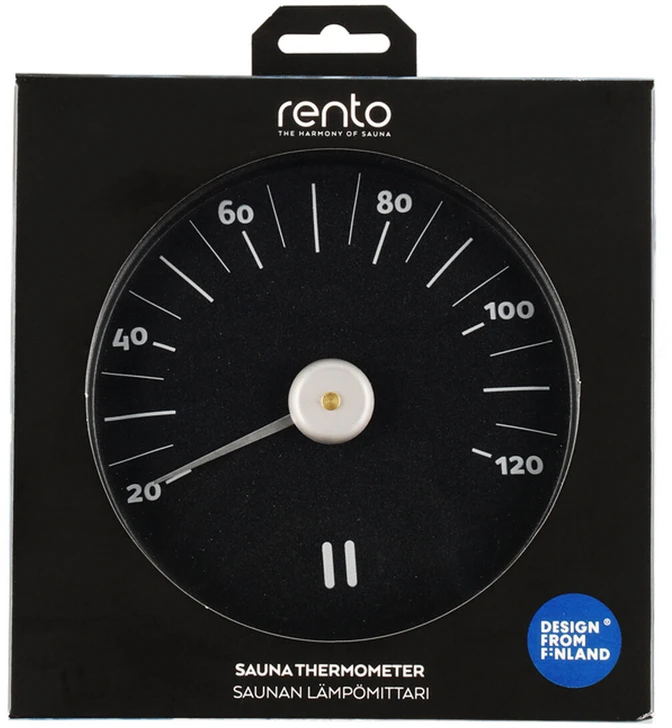 Home4You Pirties termometras RENTO Juodas, D15x2cm